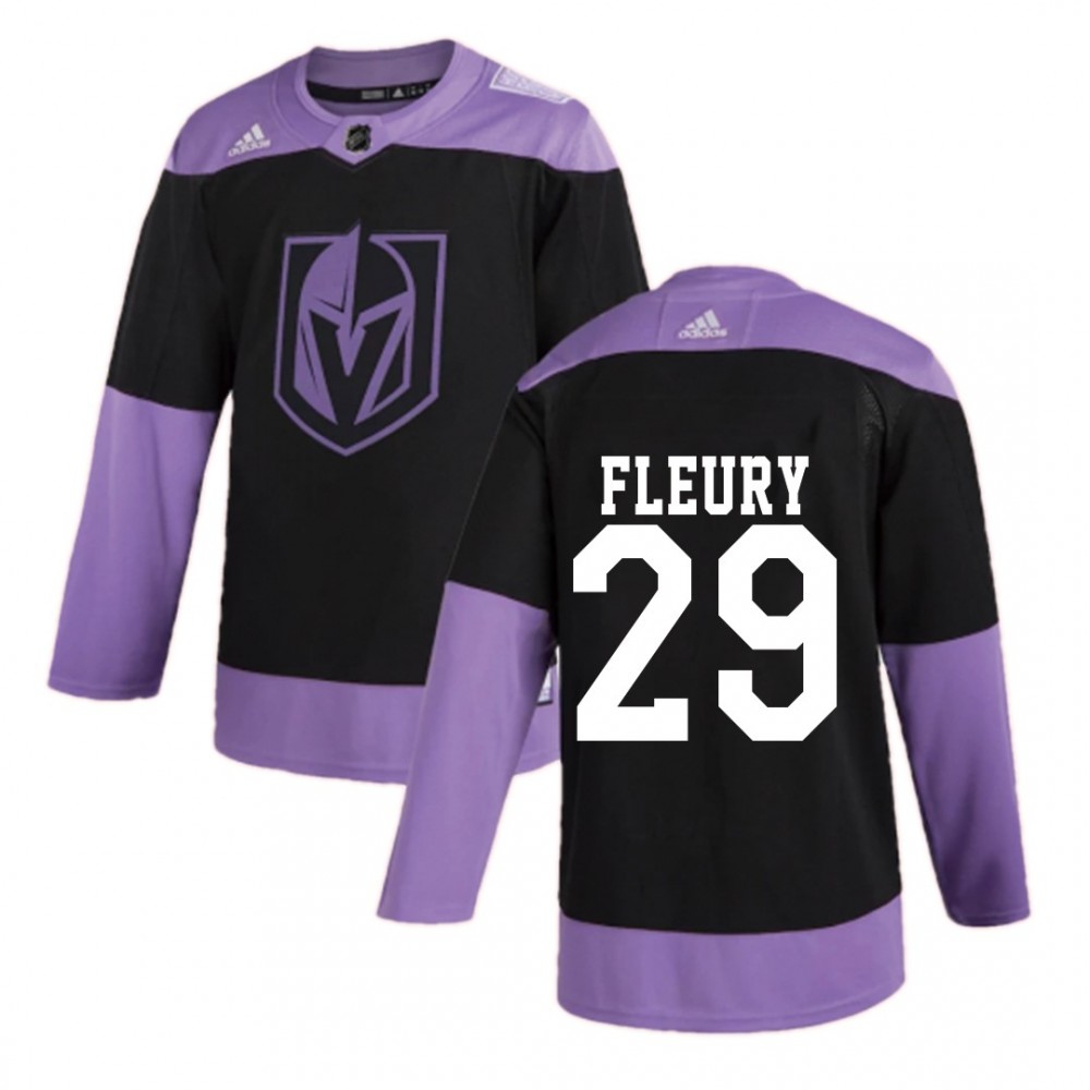 Men's Vegas Golden Knights Marc-André Fleury #29 Adidas Black Hockey Fights Cancer Practice Jersey-Pro Kit Vault | Brand New 26/27 Sports Jerseys